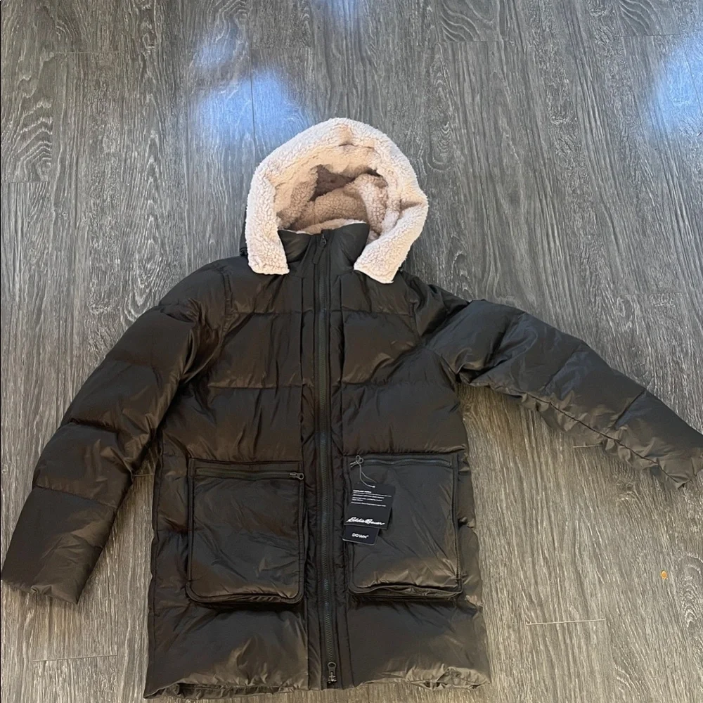 Eddie Bauer Eastlake Parka Down Jacket Dark Green Womens New with Tags - Picture 1 of 6